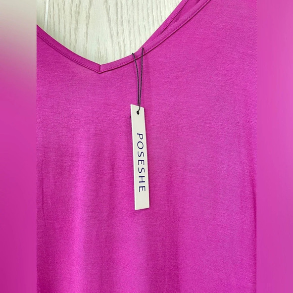 Poseshe Purple Light Weight Summer Dress Size L NWT - Picture 3 of 4